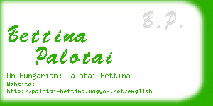 bettina palotai business card